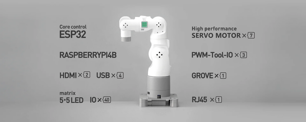 Elephant Robotics MyArm 300 PI 2023 - The Most Portable Desktop 7-Axis Robotic Arm