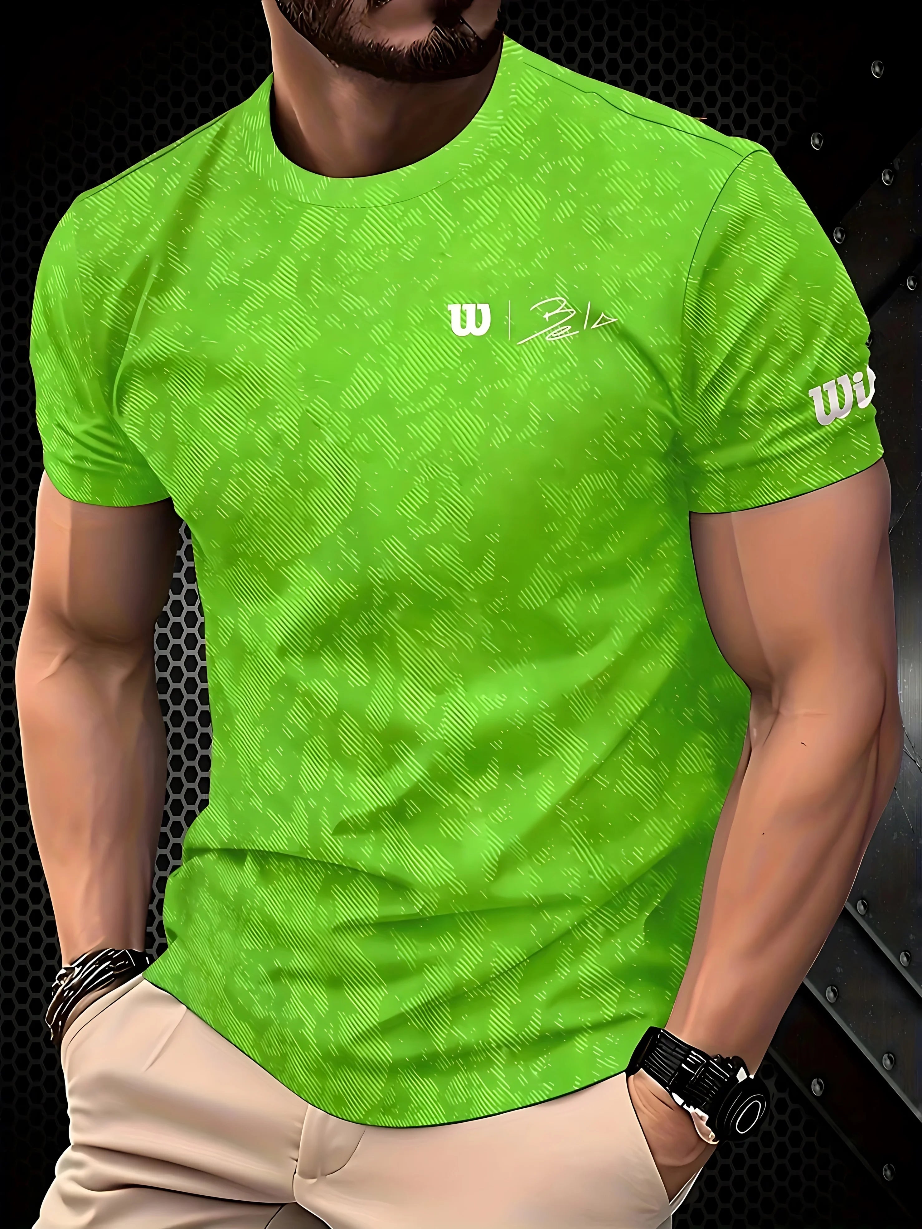 T Shirt for Man Men's Black and Golden Casual T-shirt Printed with "King" Crown + Arm Pattern Clothing Light Luxury Personality