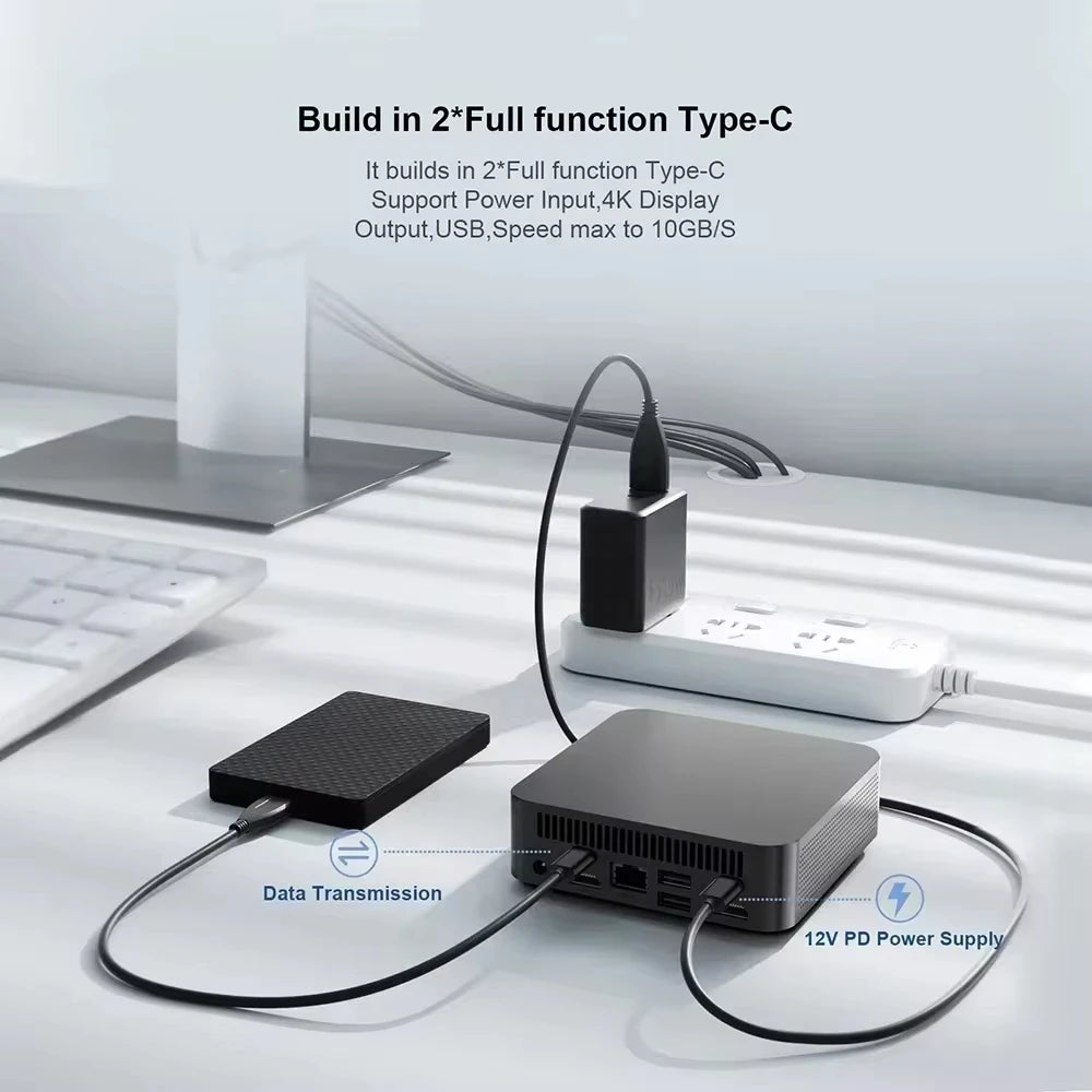 2026 Portable i9 Mini PC Computer Windows 11 Intel Core i9 8950HK 16GB 1TB Gaming Computer Dual-Band WiFi 6-Core Mini Desktop PC
