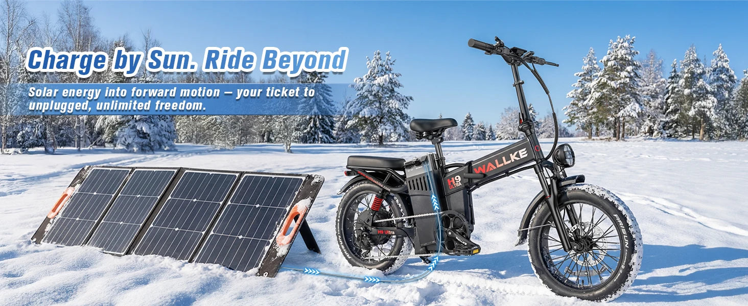 Wallke H9 ULTRA Portable Power Station Electric Bike 4000W 37MPH Fast Ebike for Adults 48V 55Ah Long Range E-Bike Torque Sensor