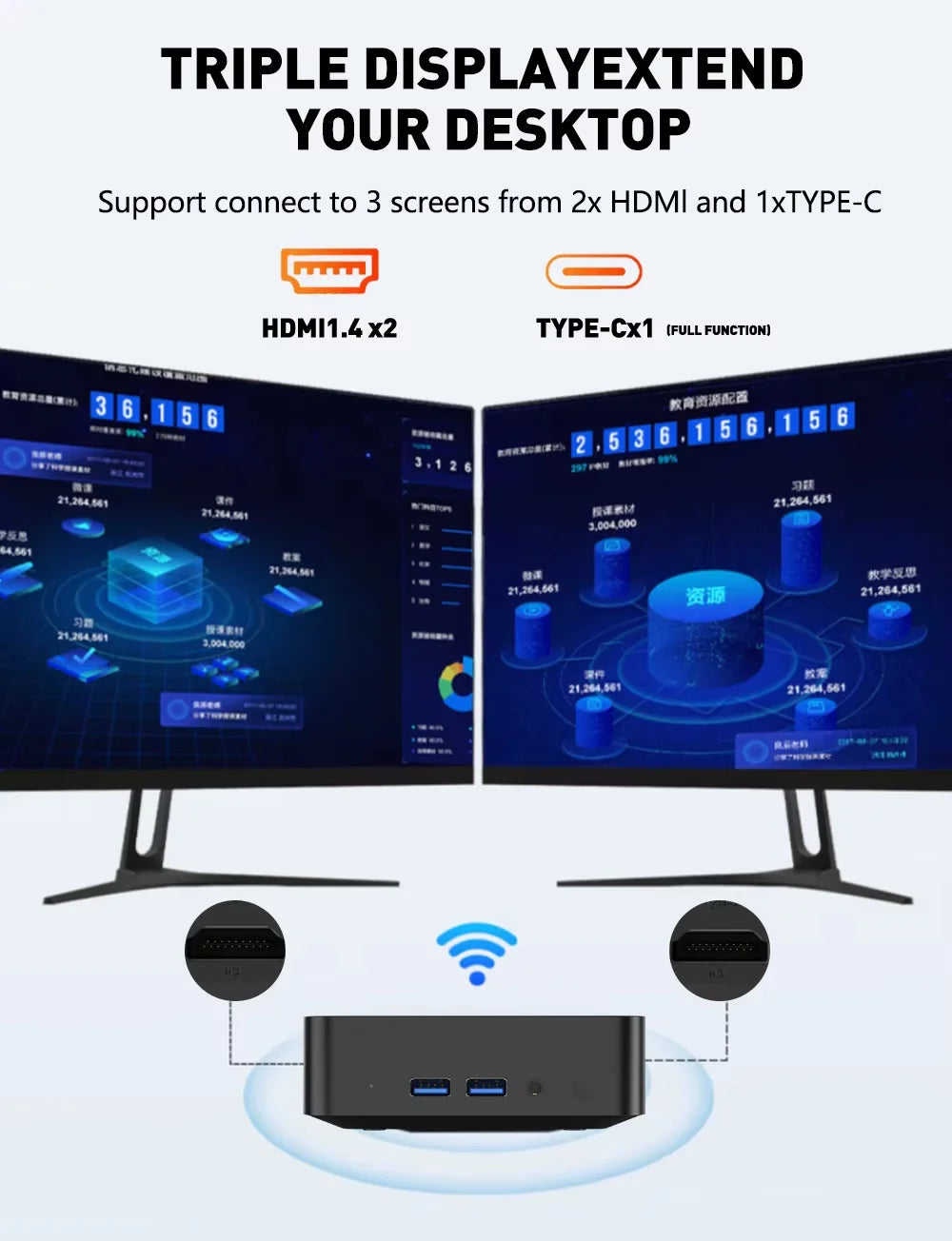 2026 Portable i9 Mini PC Computer Windows 11 Intel Core i9 8950HK 16GB 1TB Gaming Computer Dual-Band WiFi 6-Core Mini Desktop PC