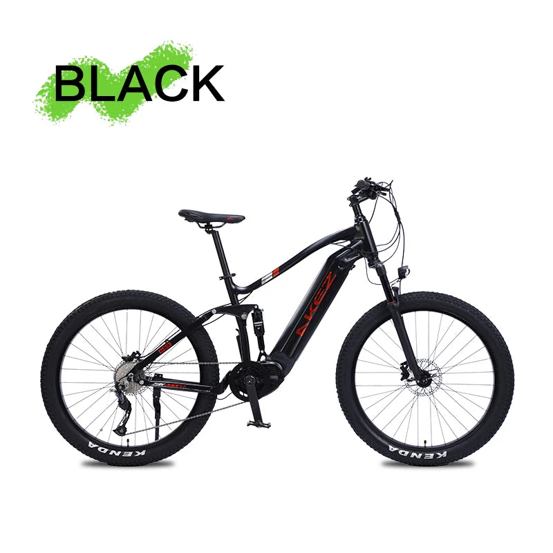 US Stock🚴 AKEZ 27.5" Electric Bike, 48V 500W Bafang Motor, 13Ah Lithium Battery, Powerful E-Bike for Adults