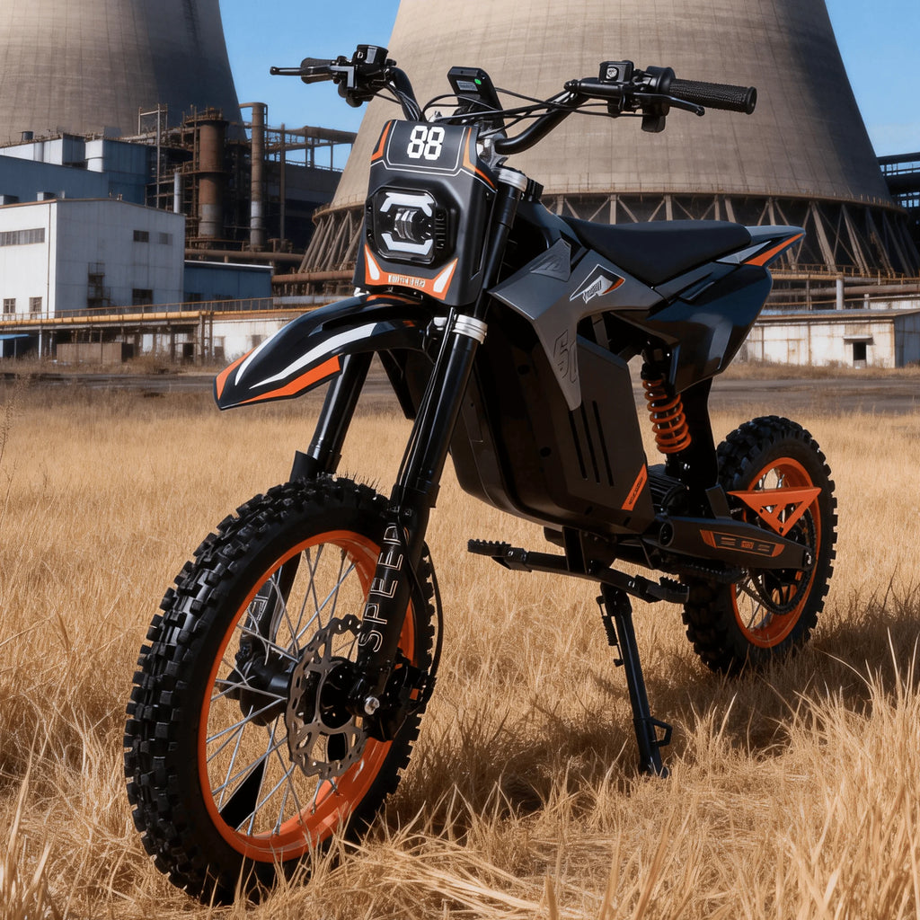 Electric-Dirt-Bike for Teens Adults,14"/12" Fat Tire 3000W 34MPH Electric-Motorcycle with 48V 30AH Battery Ebike Hydraulic Brake