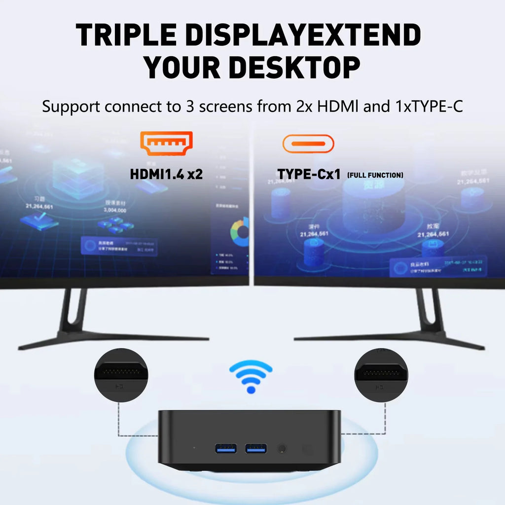 2026 Portable i9 Mini PC Computer Windows 11 Intel Core i9 8950HK 16GB 1TB Gaming Computer Dual-Band WiFi 6-Core Mini Desktop PC