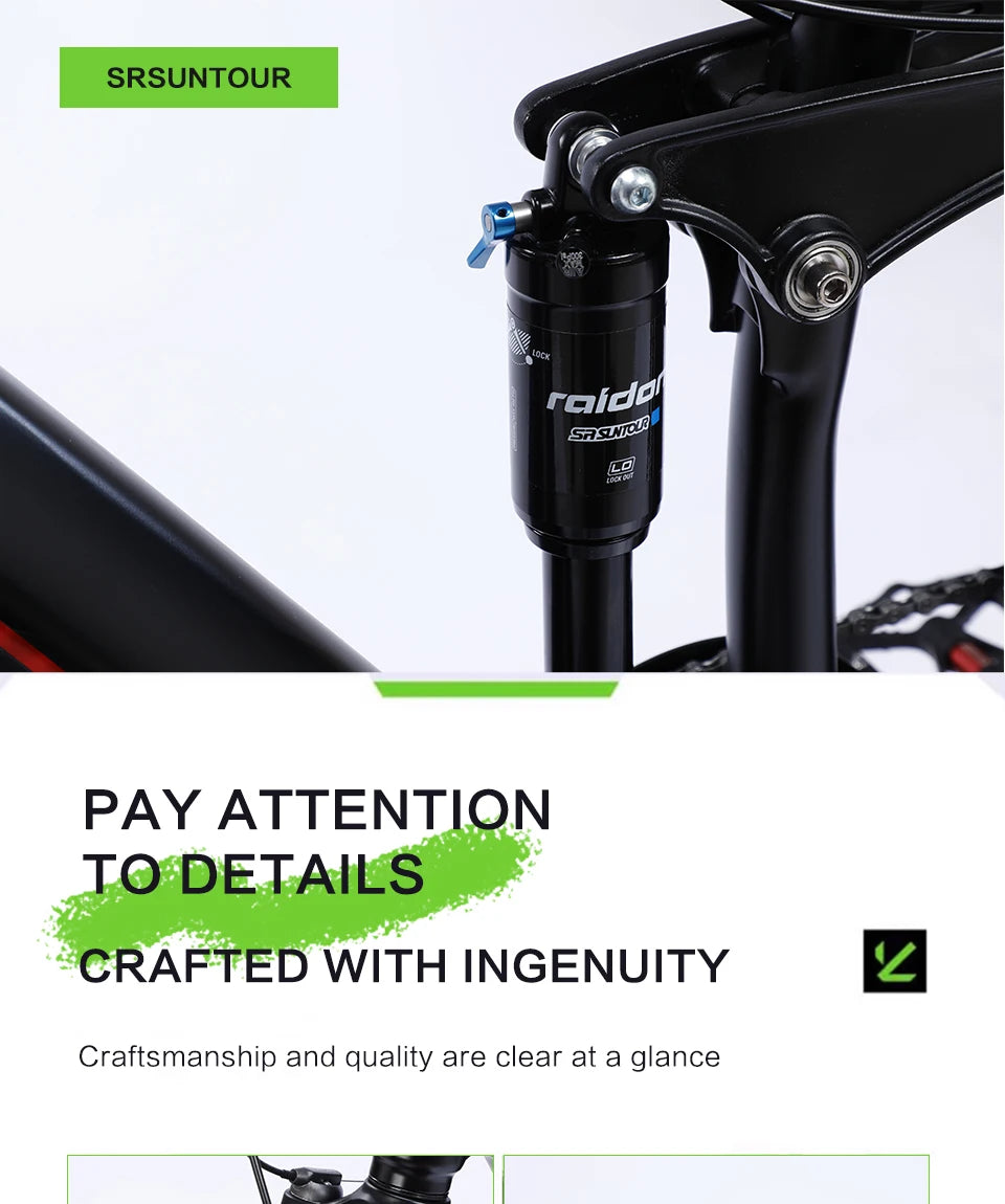 US Warehouse AKEZ 27.5" Electric Bike 48V 500W Bafang Motor, 13Ah Lithium Battery Powerful Adult E-Bike