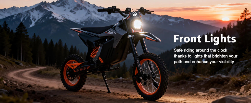 Electric-Dirt-Bike for Teens Adults,14"/12" Fat Tire 3000W 34MPH Electric-Motorcycle with 48V 30AH Battery Ebike Hydraulic Brake