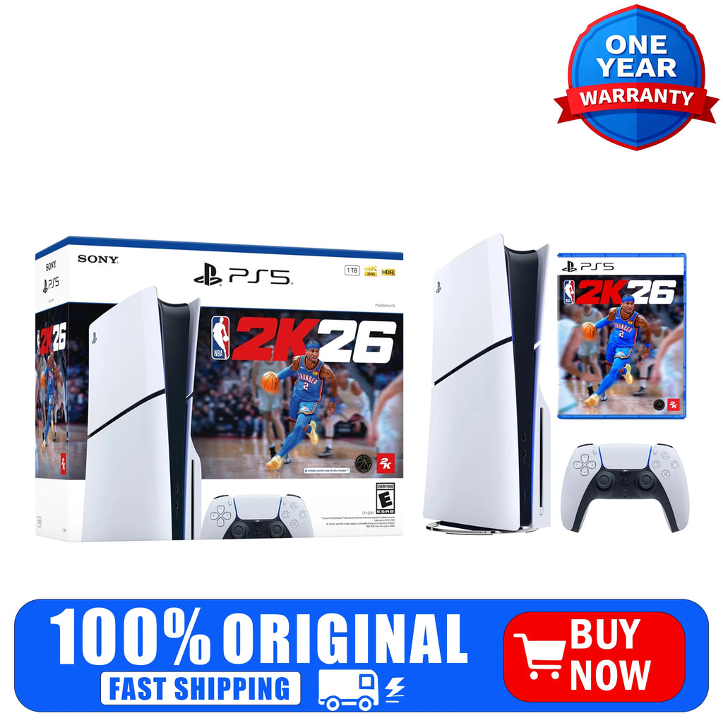 Sony PlayStation 5 Slim 1TB Console – NBA 2K26 Bundle with DualSense Controller