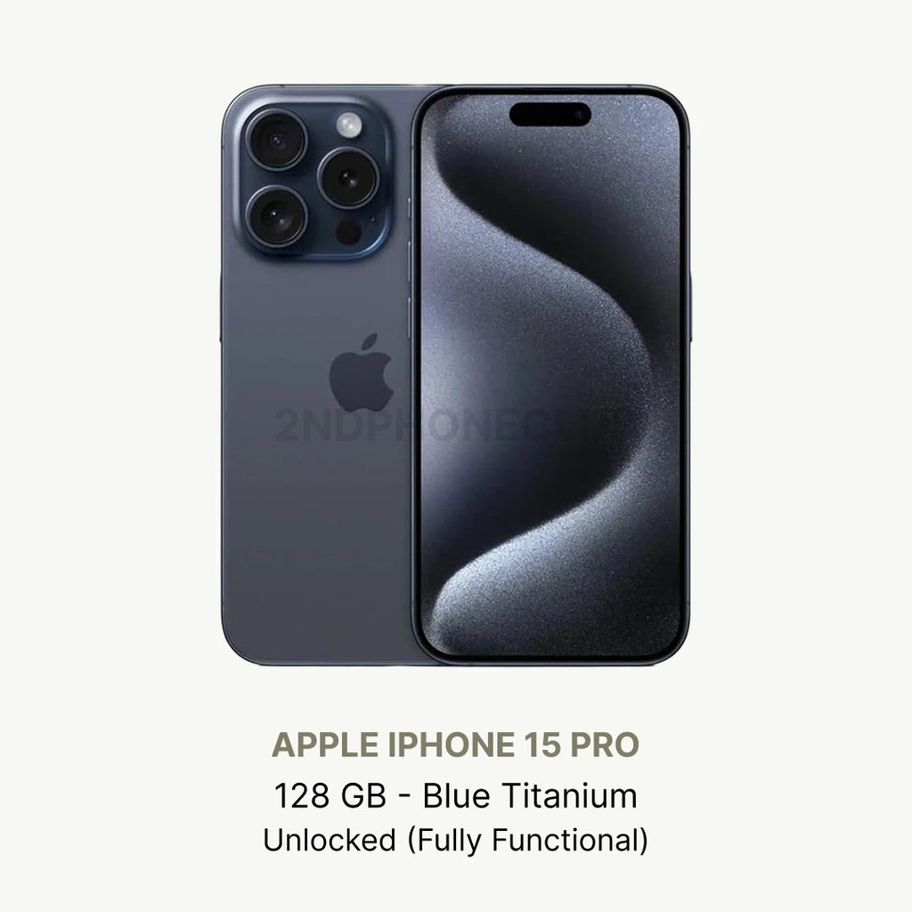 Apple iPhone 15 Pro 128/256/512GB Unlocked Excellent Condition All Colors (Renewed)