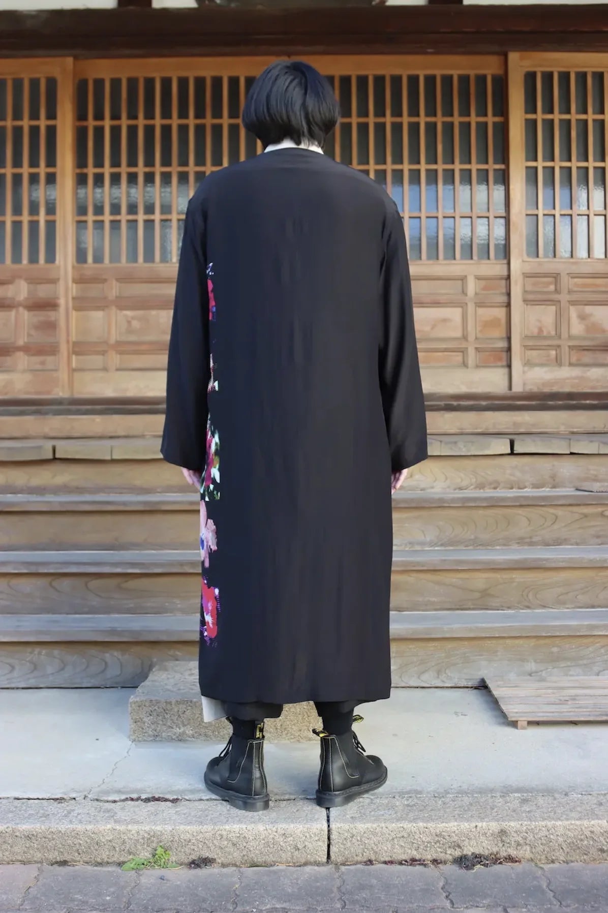 TOP-YAMAMOTO Japanese-style dark-themed niche loose-fitting long-sleeved floral print shirt