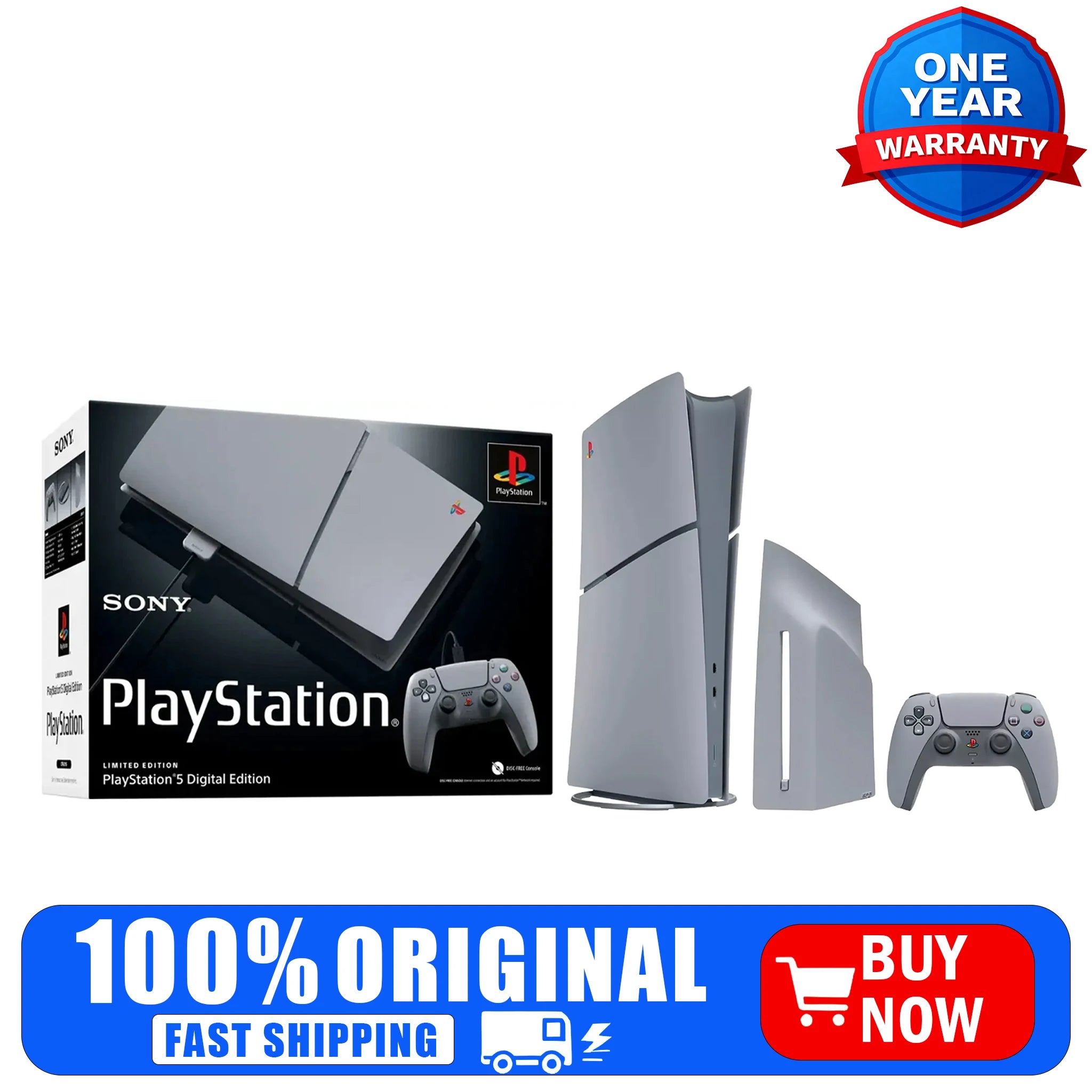 PlayStation 5 Slim Digital Version Console, Limited 30th Anniversary Edition Bundle