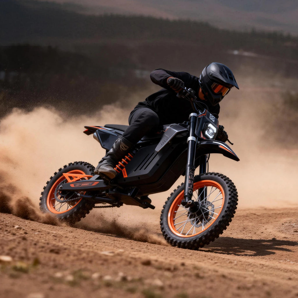 Electric-Dirt-Bike for Teens Adults,14"/12" Fat Tire 3000W 34MPH Electric-Motorcycle with 48V 30AH Battery Ebike Hydraulic Brake
