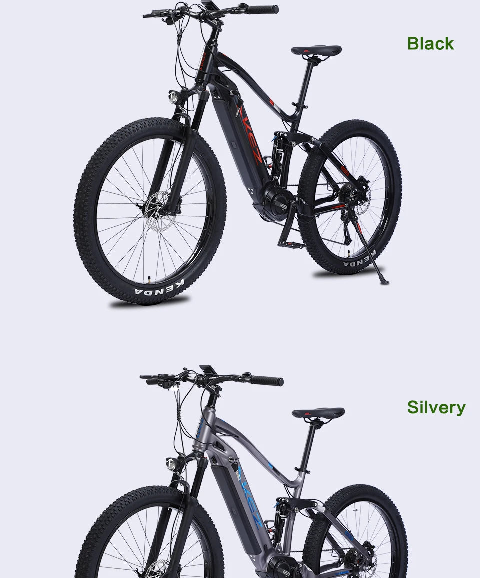 US Stock🚴 AKEZ 27.5" Electric Bike, 48V 500W Bafang Motor, 13Ah Lithium Battery, Powerful E-Bike for Adults