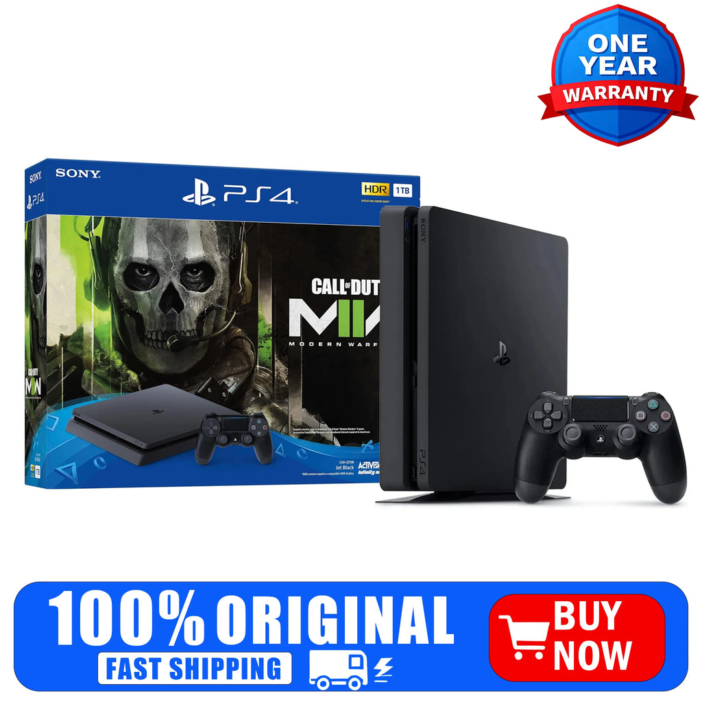 PlayStation 4 Slim 1TB System, Call of Duty Modern Warfare II Bundle, Black Console