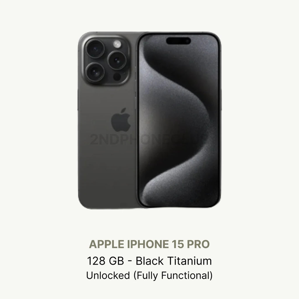 Apple iPhone 15 Pro 128/256/512GB Unlocked Excellent Condition All Colors (Renewed)