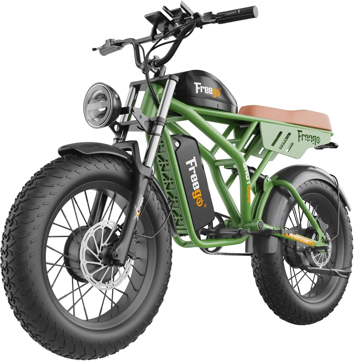 Freego F3 Pro Electric Dirt Bike 2000W Dual Motor 40AH Dual Hydraulic Brake Suspension 20x4 Fat Tires Off Road Electric Bike