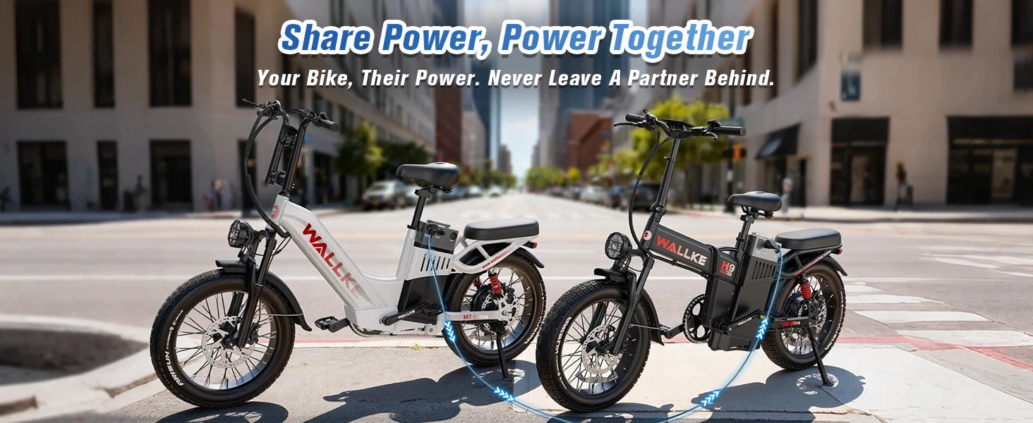 Wallke H9 ULTRA Portable Power Station Electric Bike 4000W 37MPH Fast Ebike for Adults 48V 55Ah Long Range E-Bike Torque Sensor