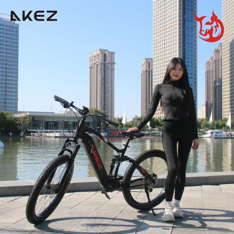 US Stock🚴 AKEZ 27.5" Electric Bike, 48V 500W Bafang Motor, 13Ah Lithium Battery, Powerful E-Bike for Adults