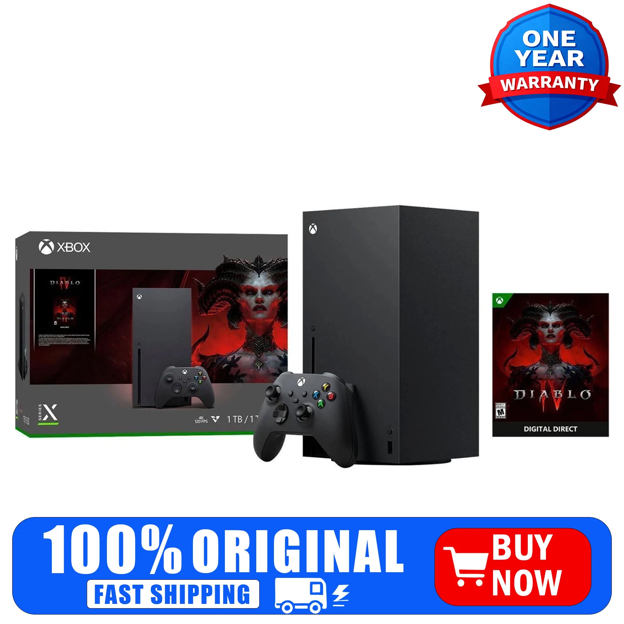 Microsoft Xbox Series X 1TB Console Diablo IV Bundle Black - Disc Edition