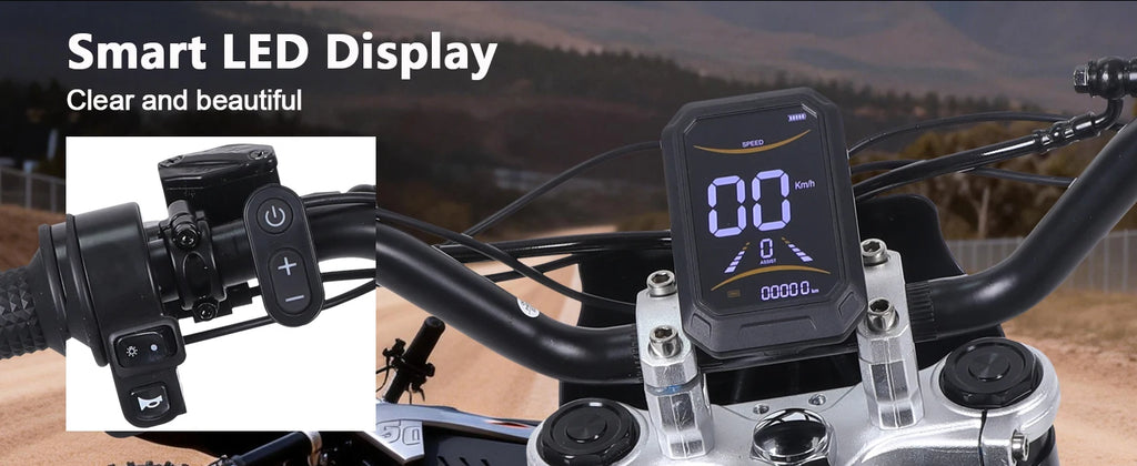 Electric-Dirt-Bike for Teens Adults,14"/12" Fat Tire 3000W 34MPH Electric-Motorcycle with 48V 30AH Battery Ebike Hydraulic Brake
