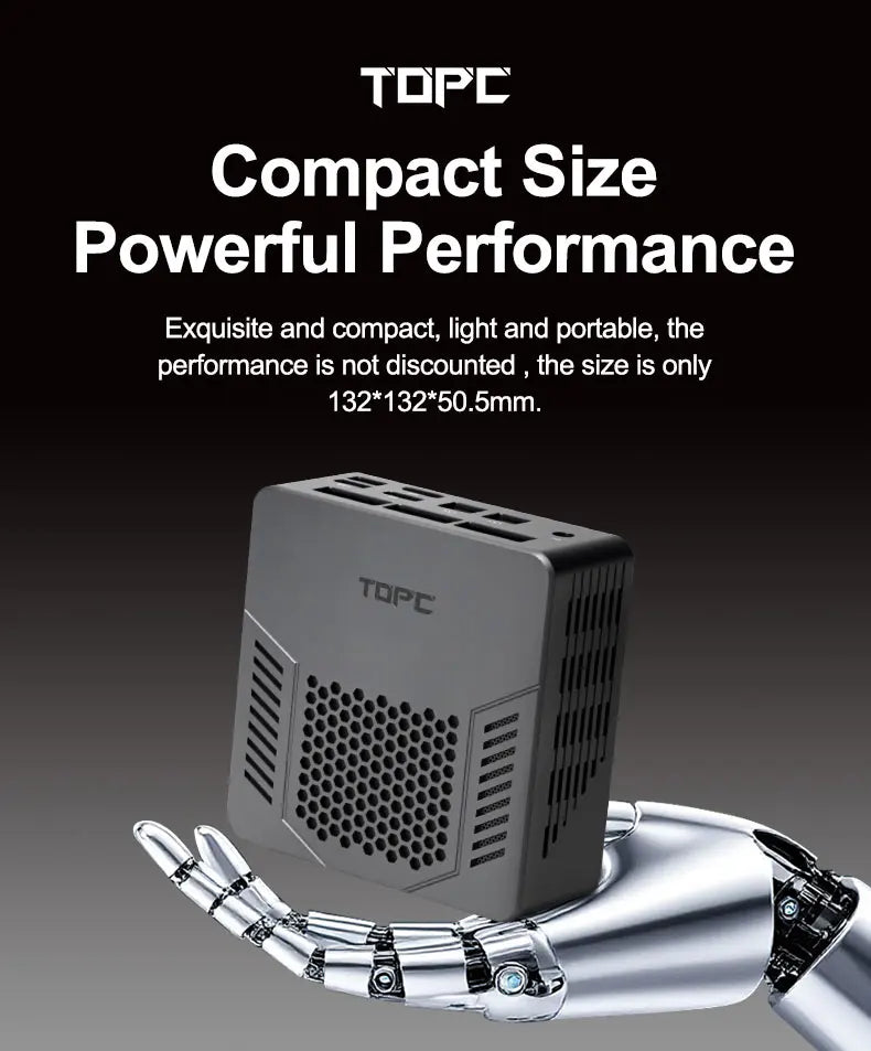 TOPC Mini PC Gamer Oculink AMD Ryzen AI 9 HX 370 365 7 PRO 360 USB4 2x2.5G 2xPCIe Desktop Gaming Computer NUC Windows11 WiFi6