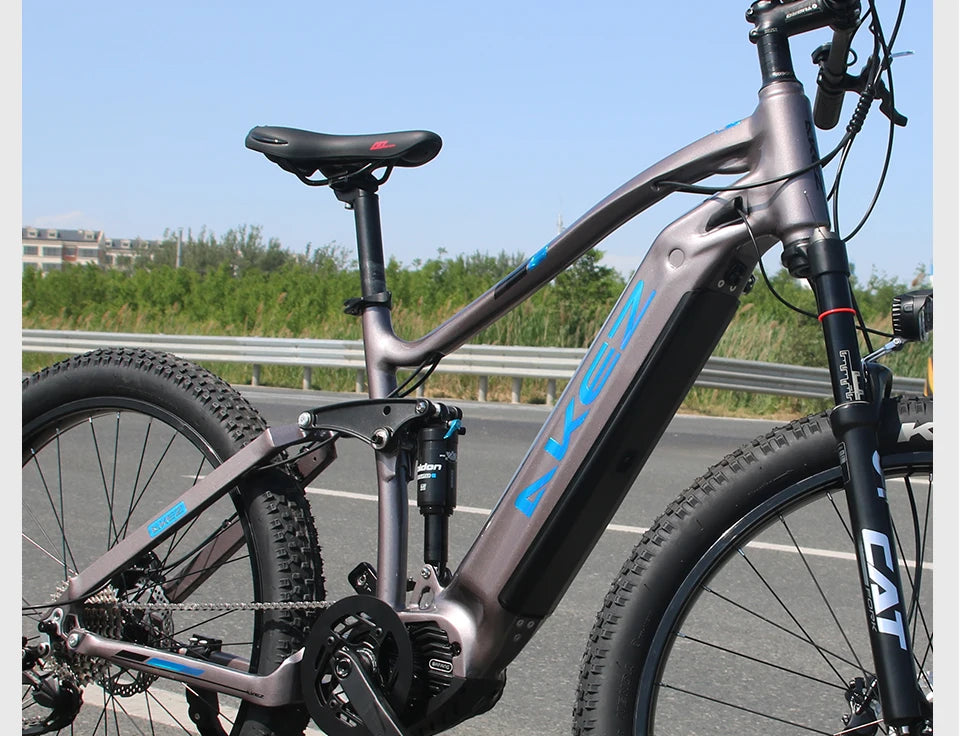US Warehouse AKEZ 27.5" Electric Bike 48V 500W Bafang Motor, 13Ah Lithium Battery Powerful Adult E-Bike