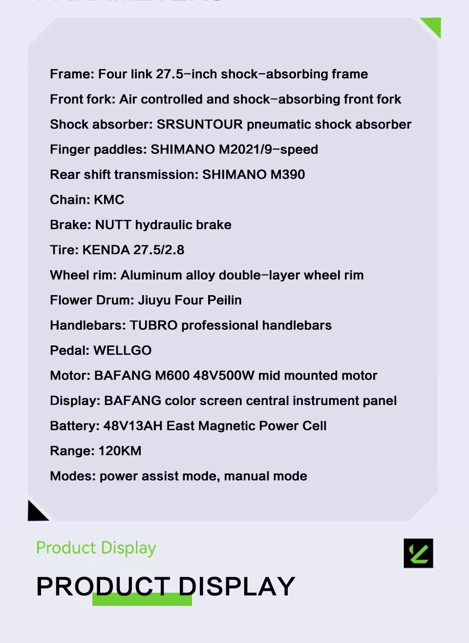 US Stock🚴 AKEZ 27.5" Electric Bike, 48V 500W Bafang Motor, 13Ah Lithium Battery, Powerful E-Bike for Adults