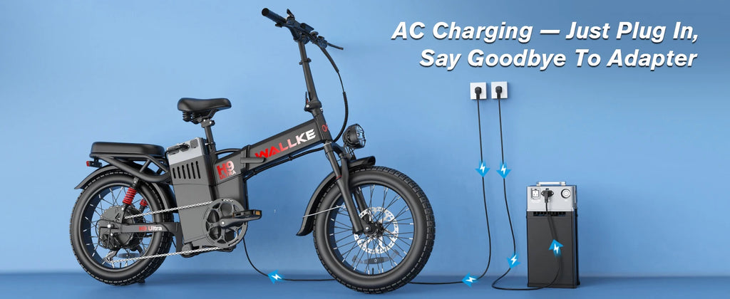 Wallke H9 ULTRA Portable Power Station Electric Bike 4000W 37MPH Fast Ebike for Adults 48V 55Ah Long Range E-Bike Torque Sensor