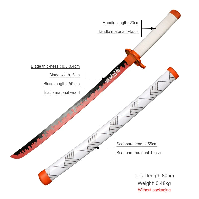 Original Anime Katana Cosplay Weapons Anime Cosplay Sword Zenitsu Kyoujurou Tanjiro Swords