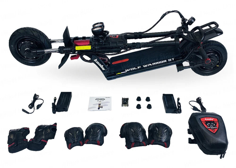 KB Wolf King GT Pro 2000W*2 Dual Motor 72V 35Ah Battery 11inch Run-proof Tires TFT Display Sine Wave Controller Electric Scooter