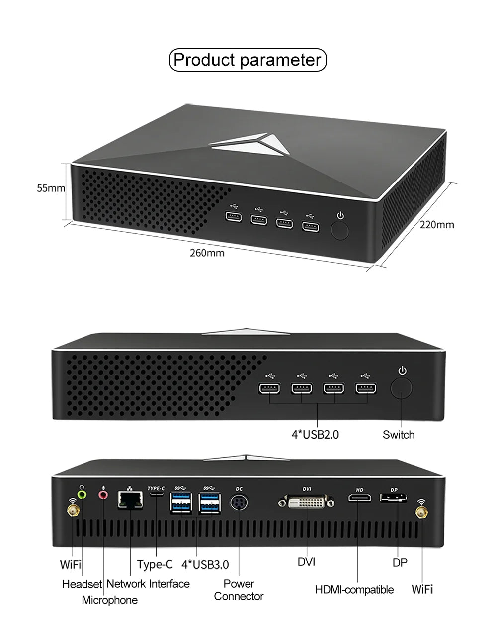 N-vidia GeForce GTX1050TI Core I7 9700F Gaming Cpu Pc 64GB DDR4 RAM 2TB SSD M.2 NVME Gaming Pc Desktop Computer