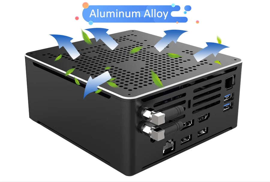 High Quality Core I9 8950HK Barebone Mini PC with DP HD 19V Mini Desktop Computers DDR4 RAM Best Tiny Gaming PC