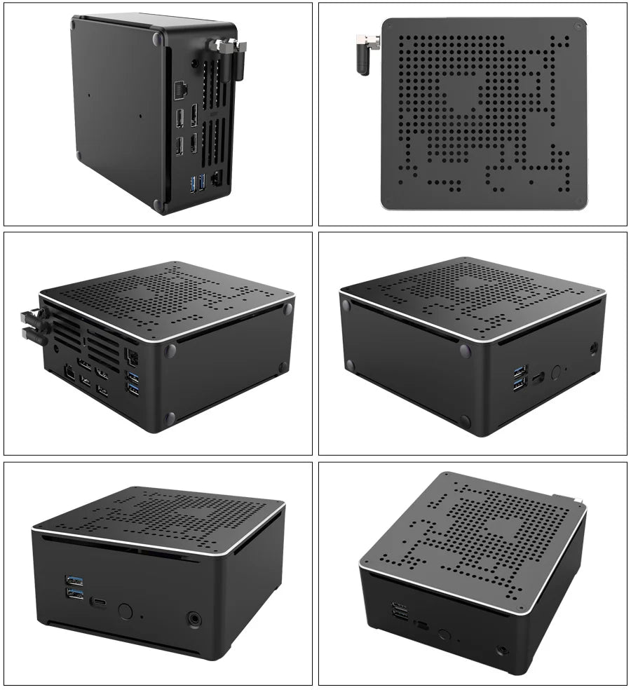 Intel Xeon 2176M ECC RAM Win11 Mini Gaming PC 2*DDR4 NVME 2Lans Office Gamer Desktop Mini Computer 2286M Web Mini Server Host