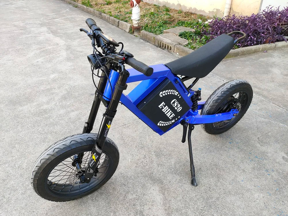 CS20 72V 8000W 12000W 15000W E-bike Turtle Tire Electric Dirt Bike Enduro Electric Bike