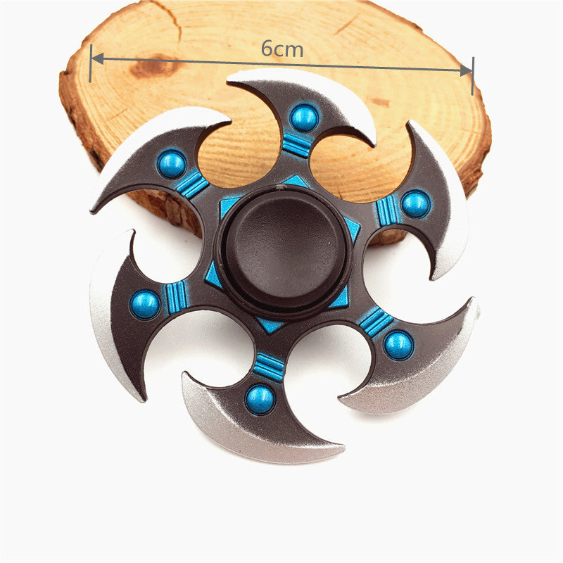 Colorful Metal Fidget Hand Spinner Finger Focus Toy Adult Rainbow Zinc Alloy Ninja Shuriken Sharingan Toys for Adult Bearing Toy