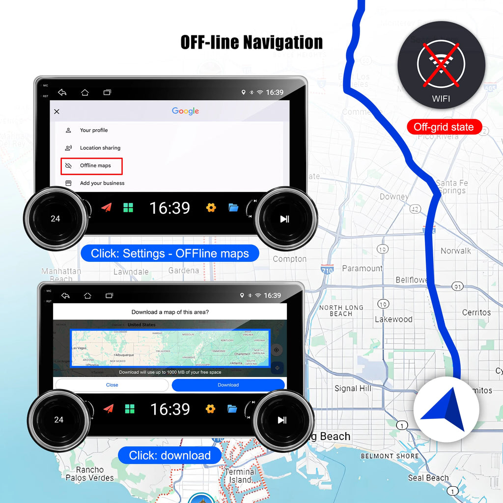10.1Inch Universal Android Audio GPS Car Radio Double Knob 2K Diamond Wireless CarPlay DSP MirrorLink Amplifier Radio