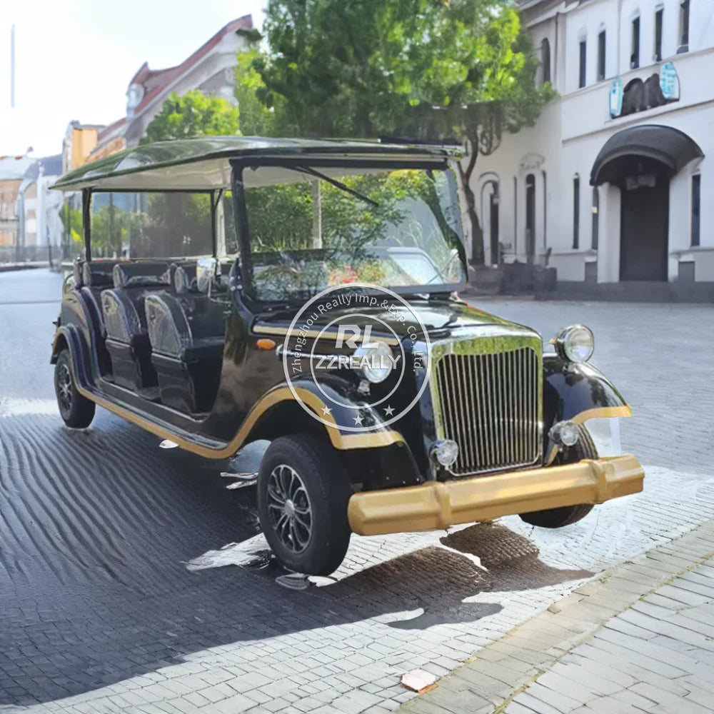 2025 Elegant Amusement Park 6 8 11 Passenger Sightseeing Electric Tourist Car Vintage Electric Sightseeing Car