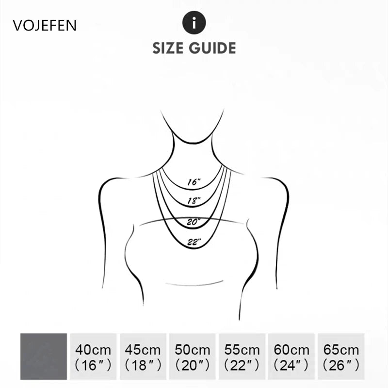 VOJEFEN Genuine 18K Real Gold Jewelry Rope Chain Necklace Luxury Au750 Pure Gold Long Choker Necklaces For Men/Woman 2026 New