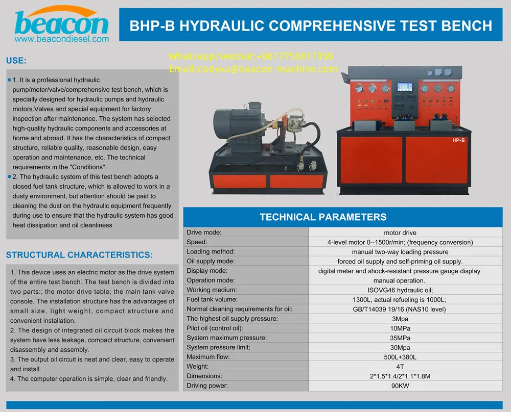 Vehicle Car Repairing HP-B Comprehensive Hydraulic Pressure Excavator Steering Gear Booster test Bench