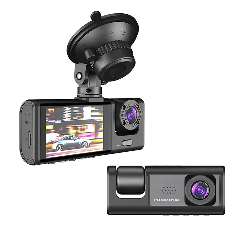 Dash Cam 3 Channels 1080p Hd  Front Rear and Inner Camera Car Video Recorder Dvr Black Box  Driving Record for Car