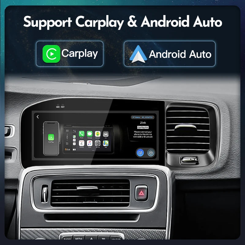 STWEI  Android14 Carplay Auto Car Radio GPS Multimedia Player for Volvo S60 V60 2011-2019 Stereo Head Unit Original Style Screen