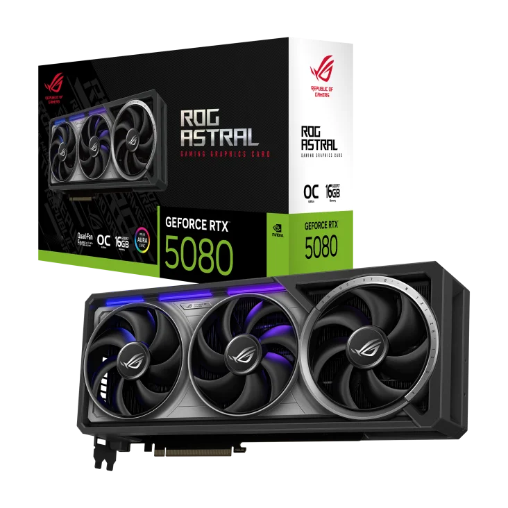 2025 New Release ROG Astral GeForce RTX 5080 16GB OC GDDR7 Gaming Graphics Card GPU AI Computing Video Cards for Gaming PC