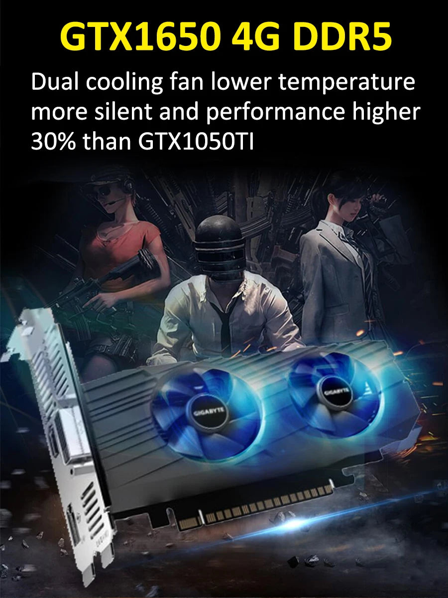 Gaming PC I9-9880H I7-9750H I5-9300H GTX 1650 2*DDR4 Gamer Computer Desktop Win10 4K HD MI DP Type-C WiFi Mini PC