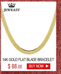 18k Gold Necklace New Weaving Wide Chain Unisex Women Men Girl Party Wedding Jewelry Trendy Hot Sale 2025 New Good Real 750 nice