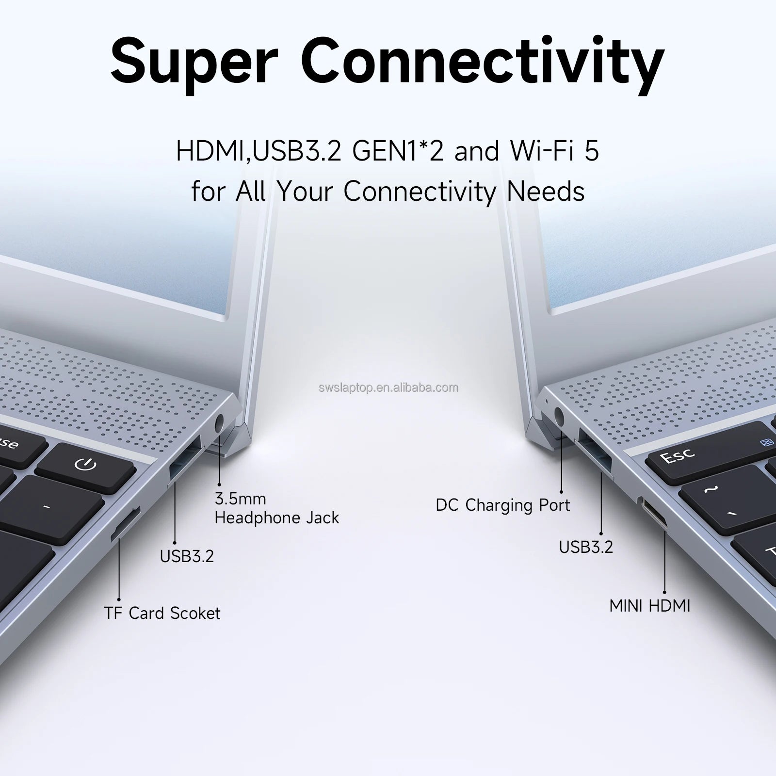 15.6" Laptop Computer 8GB RAM 512GB SSD Intel J3710 FHD IPS Display Wi-Fi 5 Windows 11 Laptop Business