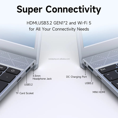 15.6" Laptop Computer 8GB RAM 512GB SSD Intel J3710 FHD IPS Display Wi-Fi 5 Windows 11 Laptop Business