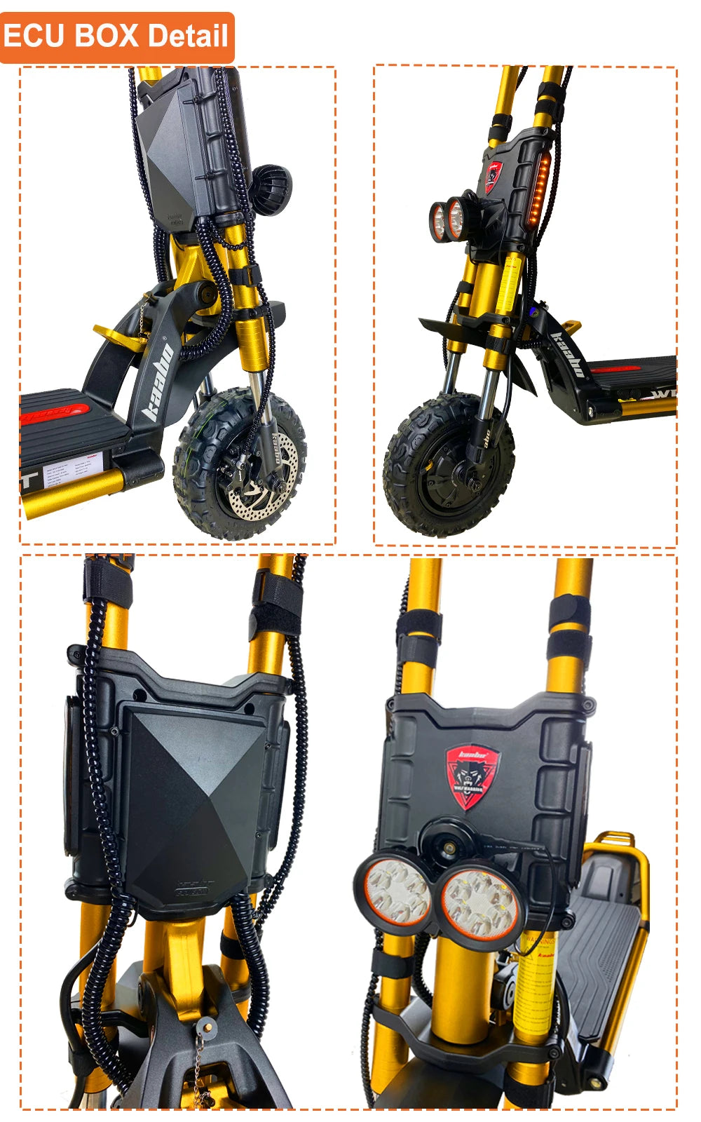 Original Kaabo Wolf Warrior GT PRO+ 11inch 60V 35AH 21700 Battery Top speed 80km/h Electric Scooter Monster Scooter SUV scooter