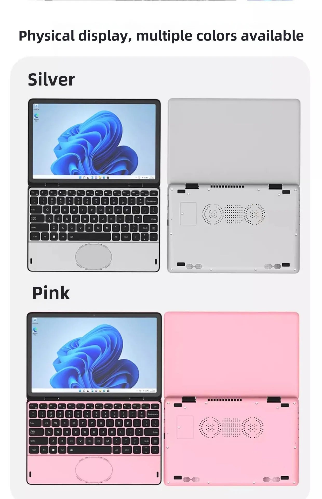 Factory Price 2025 New 11 Inch Touch Screen Laptop 110YP Intel N100 Quad Core DDR4 16B Memory Backlit Keyboard IPS Front Camera
