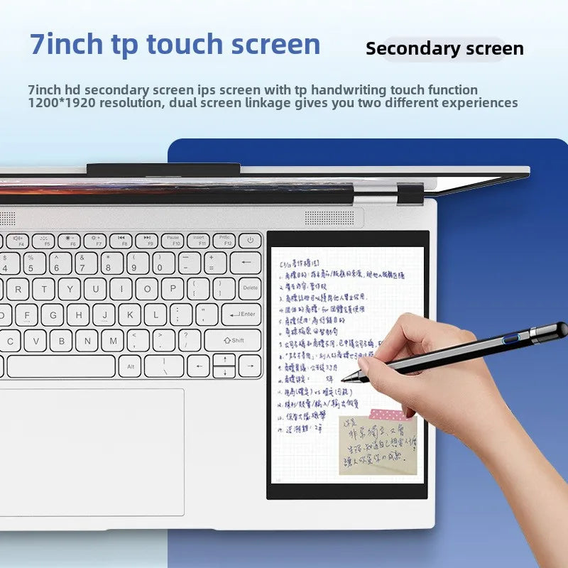 2025 NEW Wholesale Portable Business Laptop 15.6+7 Inch Dual Screen 32G+2TB Intel Processor Win11 with Camera English Keyboard