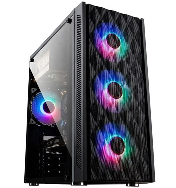 Full Built 24 Inch Monitor Gaming Pc Quite Core I9 Processor Desktop Cheap 16GB Ram SSD HDD GTX 1660 6GB Full Set Gamer Computer