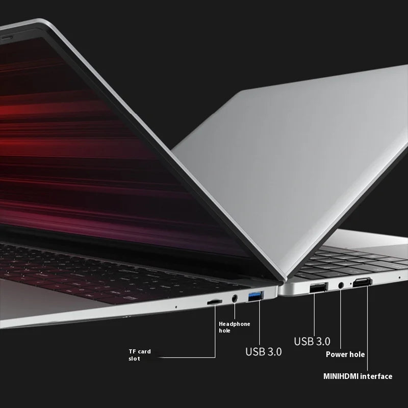 2025 Brand New 2.5K HD 15.6inch N95 Ultra-Thin Laptop Dual Intel High Performance Win 11 OS 1TB for Business Office & Gaming